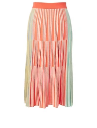 Cotton-Blend Midi Skirt
