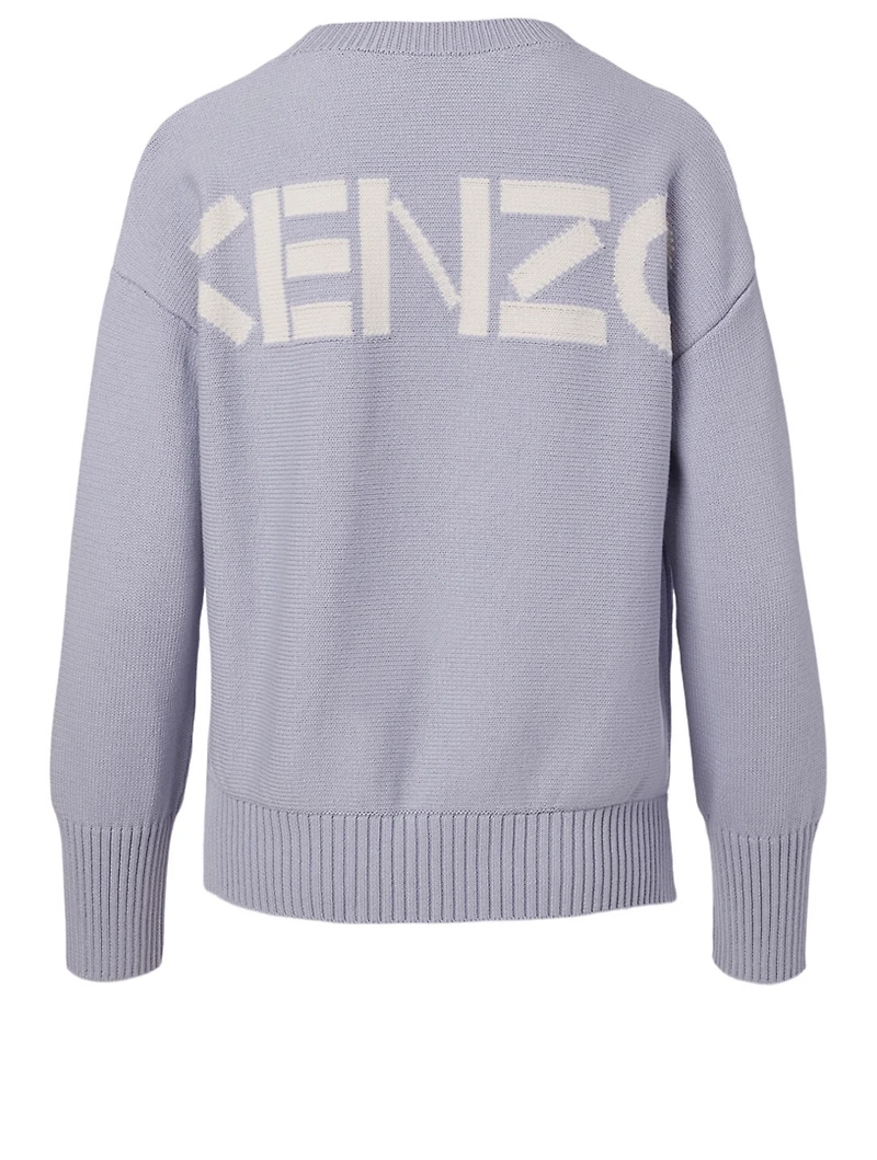 Cotton-Blend Sweater With Back Logo