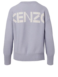 Cotton-Blend Sweater With Back Logo