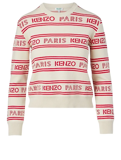 Jacquard Sweater Logo Print
