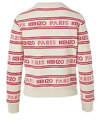 Jacquard Sweater Logo Print