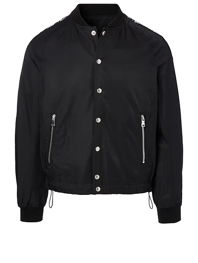 Cotton-Blend Bomber Jacket With Logo