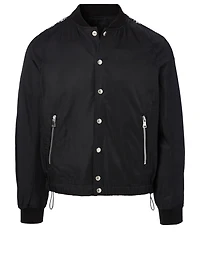 Cotton-Blend Bomber Jacket With Logo