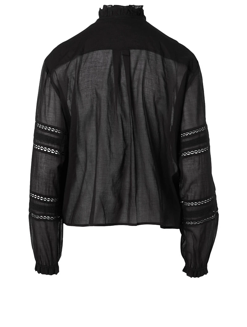 Valda Ruffle-Front Shirt