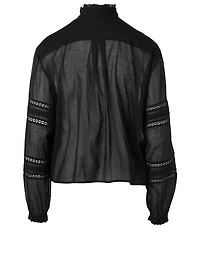 Valda Ruffle-Front Shirt