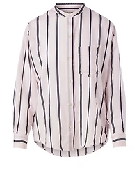 Satchell Cotton And Silk Shirt Striped Print