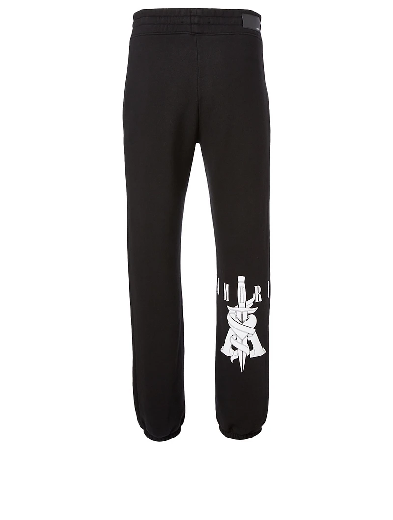Cotton-Blend Sweatpants With Dagger Logo