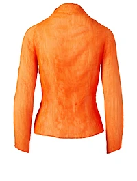 Chiffon Twist High-Neck Top