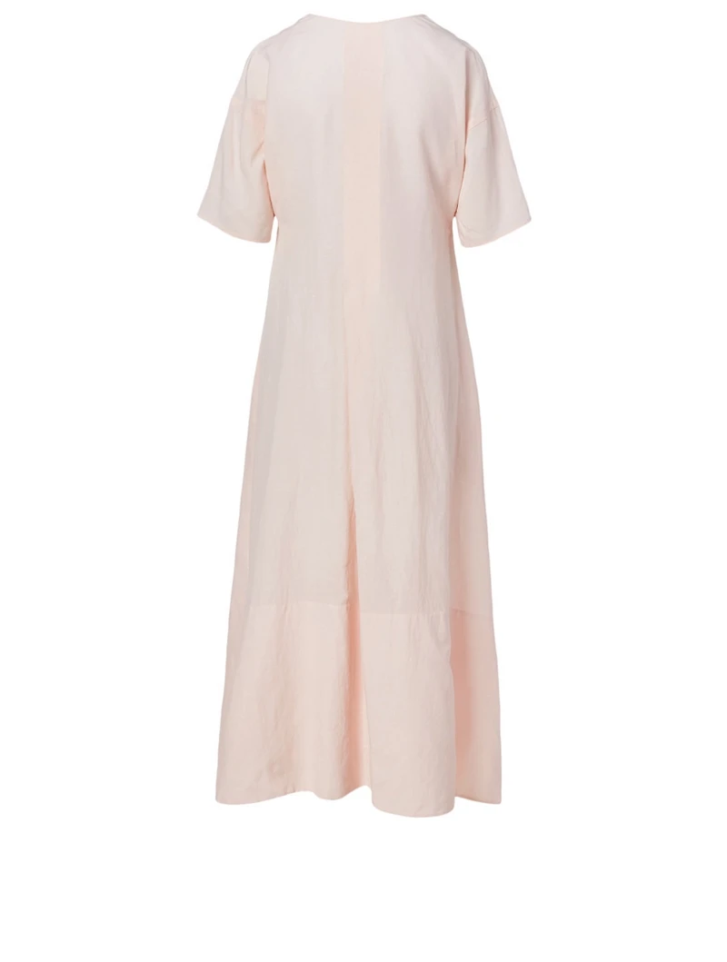 Linen-Blend Maxi Dress