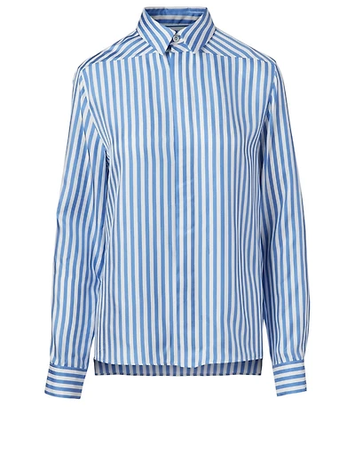 Silk Shirt Striped Print
