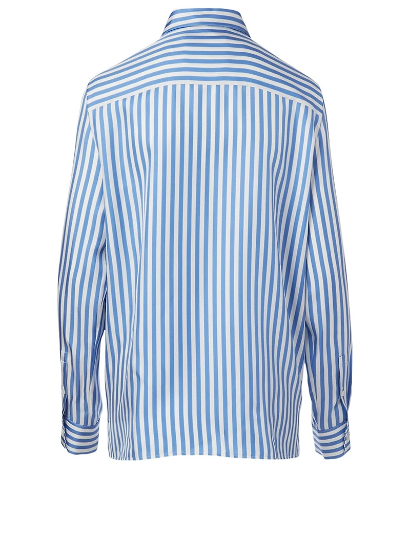 Silk Shirt Striped Print