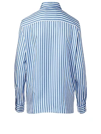 Silk Shirt Striped Print