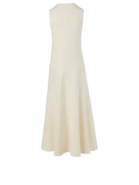 Linen-Blend Sleeveless Midi Dress