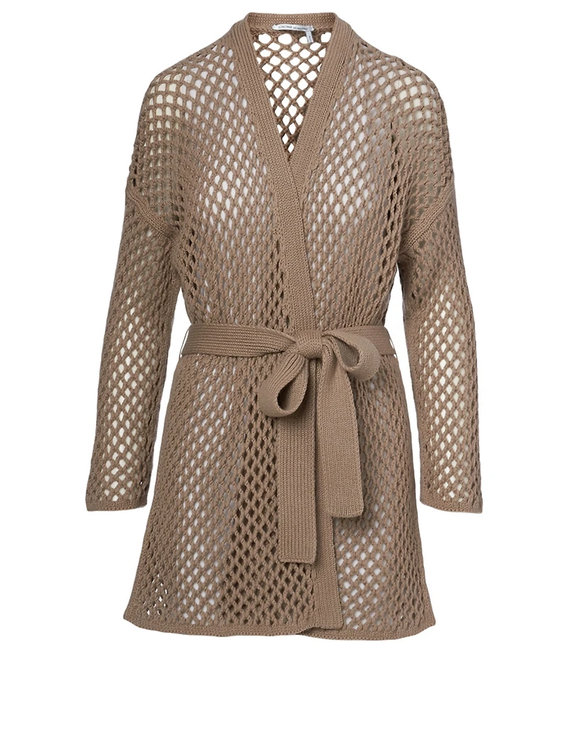 Cashmere Lattice Cardigan