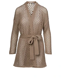 Cashmere Lattice Cardigan