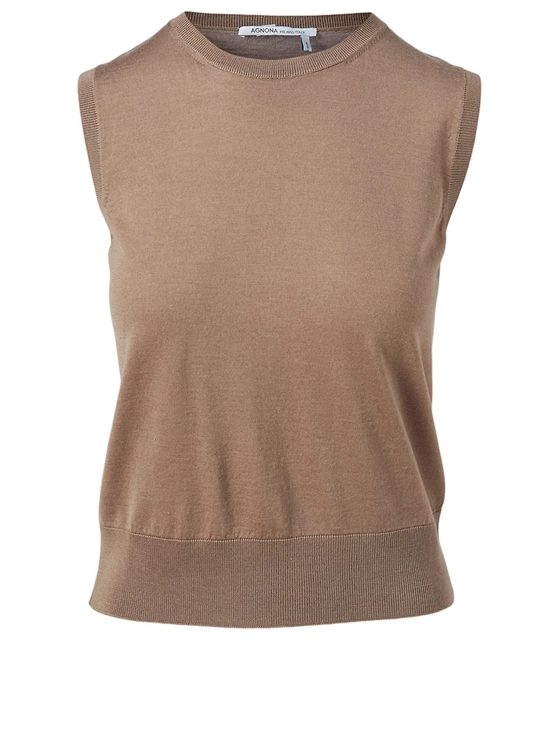 Wool And Silk Sleeveless Top