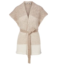 Cashmere And Linen Cape Sweater