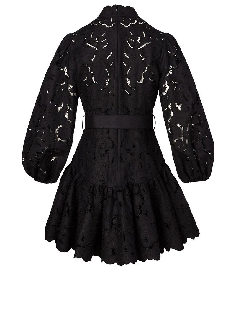 Edie Linen And Cotton Mini Dress