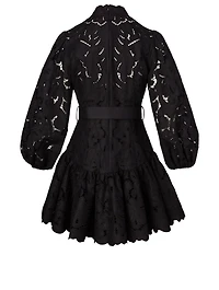 Edie Linen And Cotton Mini Dress