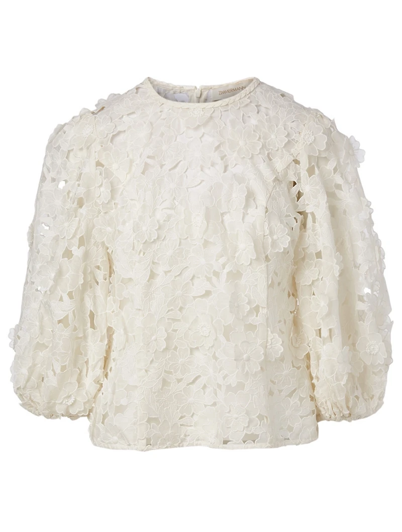 Super Eight Linen And Silk Blouse With Embroidery