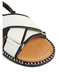 Espadrillas Canvas Flat Slingback Sandals