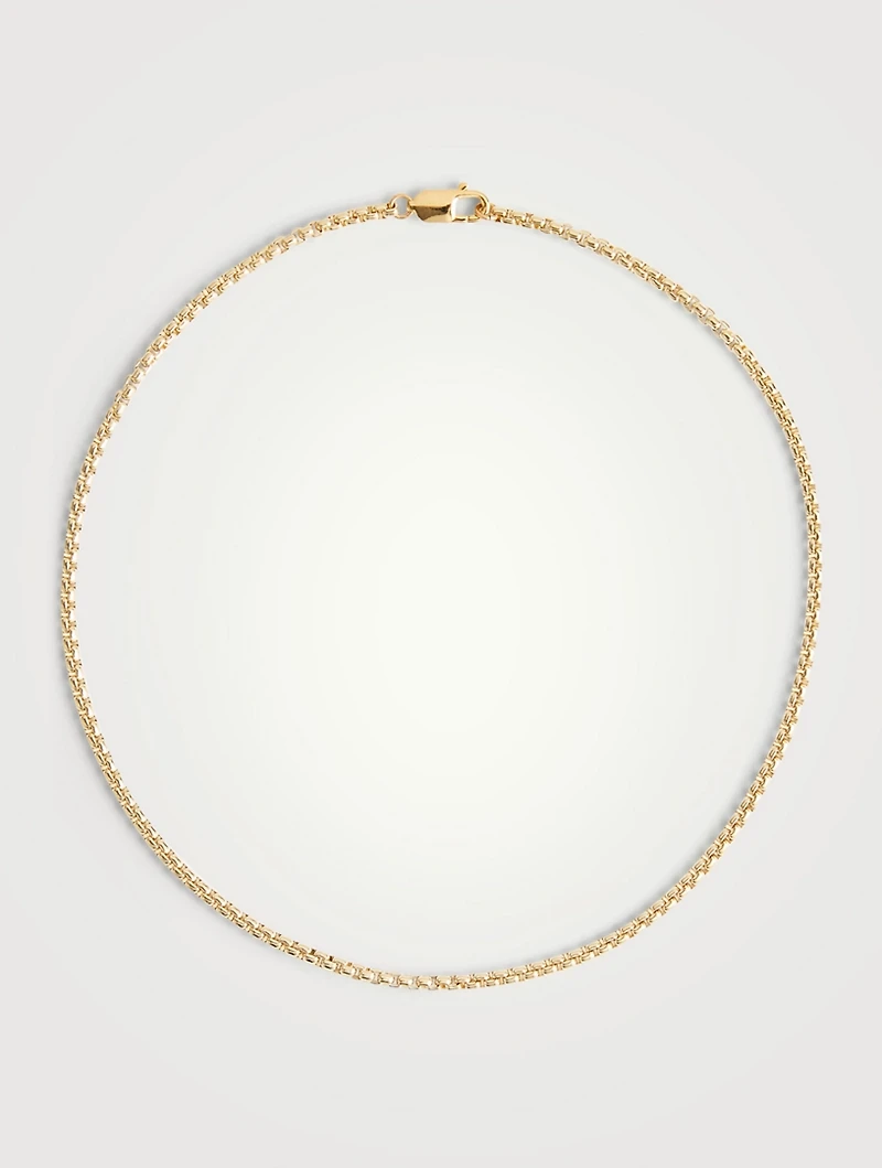 14K Gold Plated Box Chain Necklace