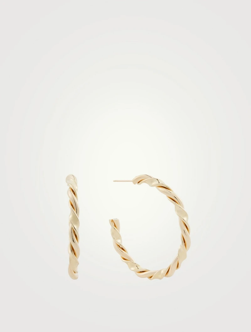 Ribbon Hoop Earrings