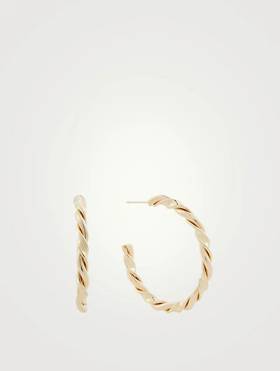 Ribbon Hoop Earrings