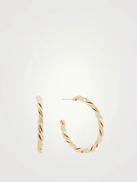 Ribbon Hoop Earrings