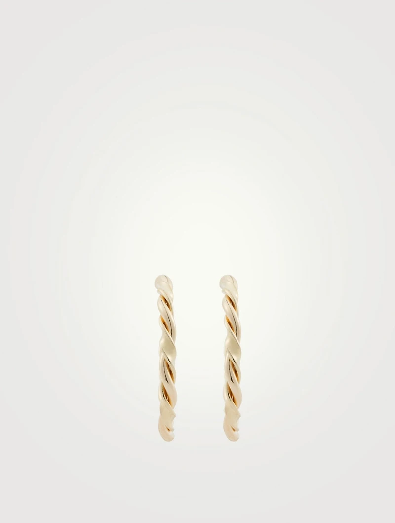 Ribbon Hoop Earrings