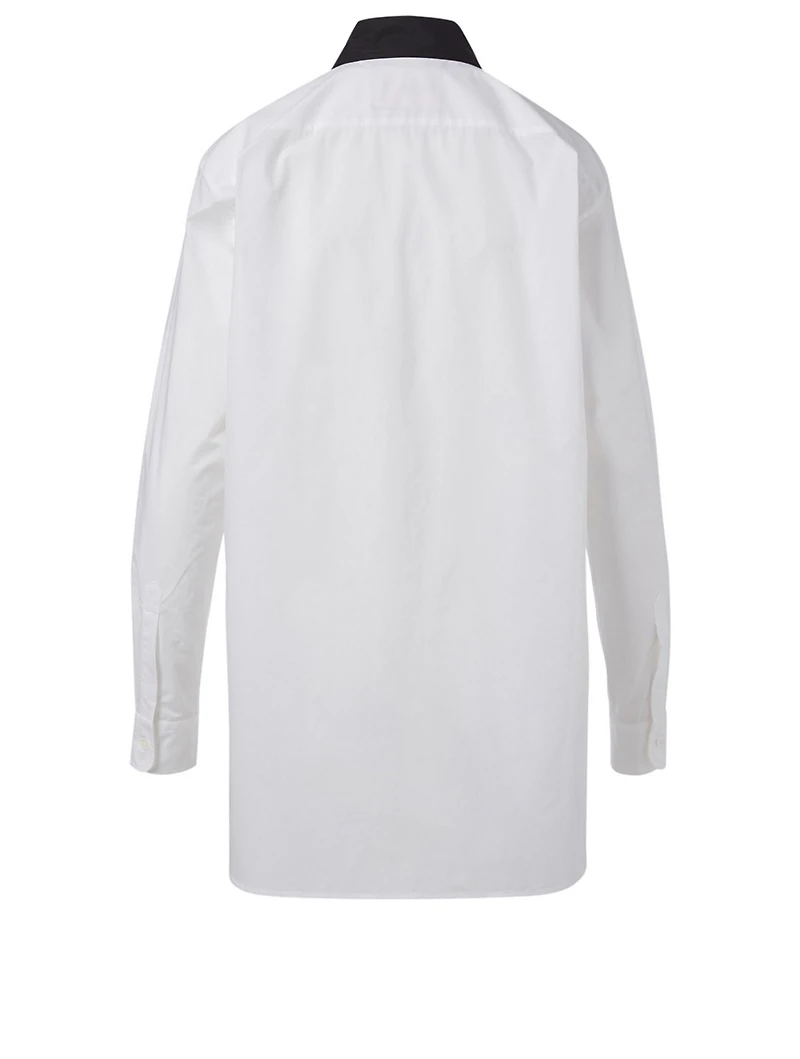 Cotton Long-Sleeve Tuxedo Shirt