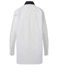 Cotton Long-Sleeve Tuxedo Shirt