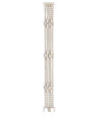 Flapper 18K White Gold Narrow Bracelet With Diamonds