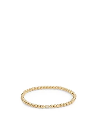 Flapper 18K Gold Single Strand Ball Chain Bracelet With Diamond