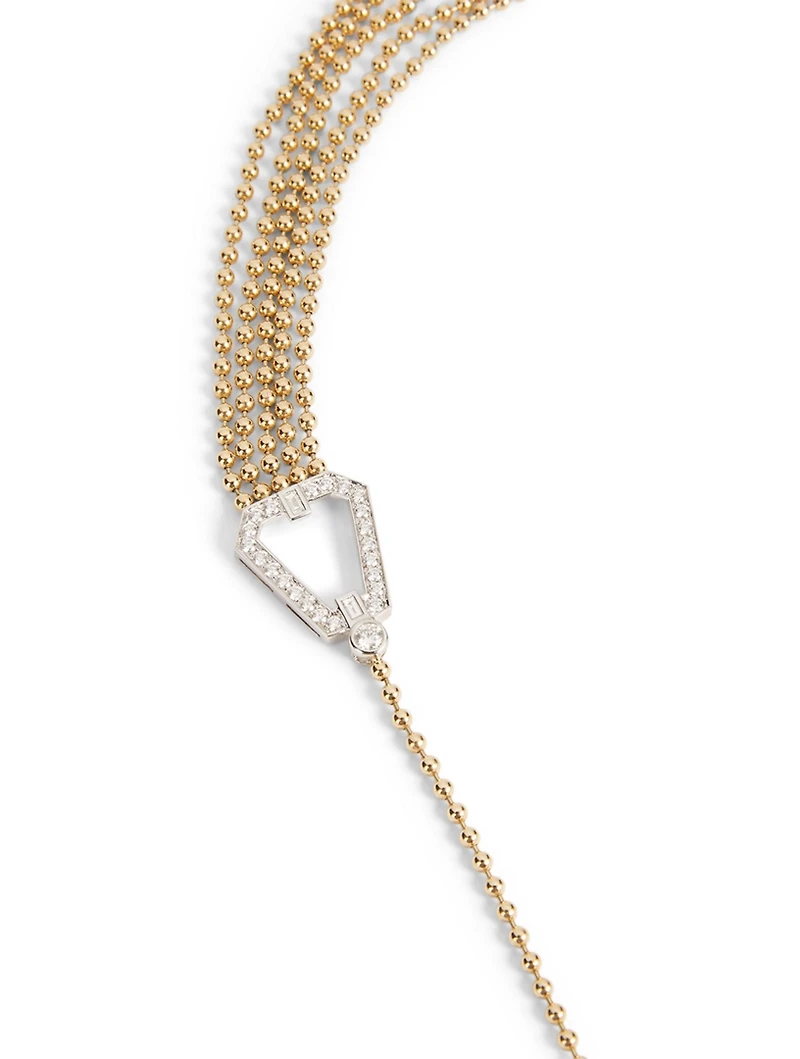 Flapper 18K Gold Tassel Necklace With Diamonds