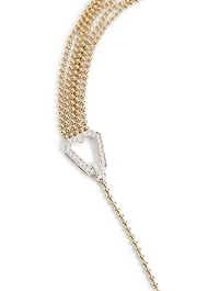 Flapper 18K Gold Tassel Necklace With Diamonds