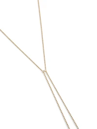 Flapper 18K Gold Double Lariat Tassel Necklace With Diamonds
