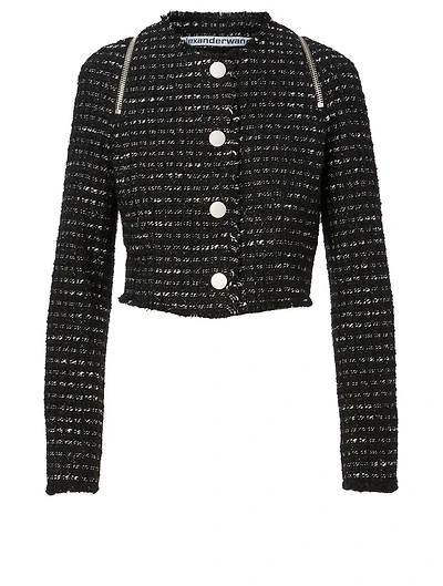 Wool-Blend Cropped Blazer