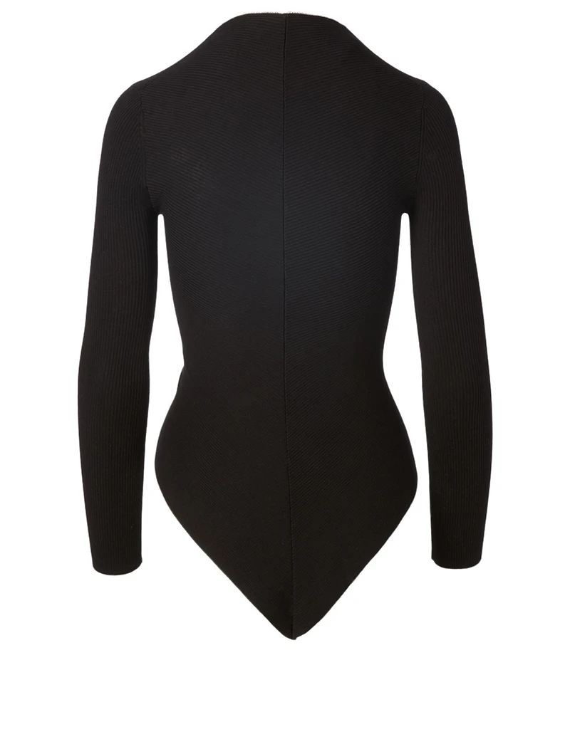 Cotton Zip Long-Sleeve Top