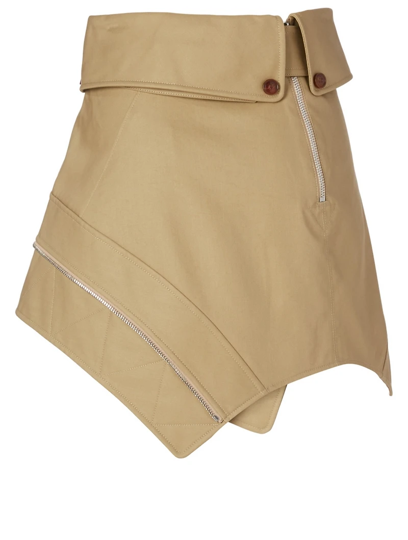 Deconstructed Trench Mini Skirt