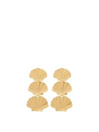 La Isla Gold-Plated Bronze Cascading Shell Earrings