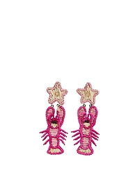 La Isla Iraca Palm And Gold-Plated Bronze Lobster Earrings