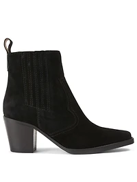 Suede Western Ankle Boots