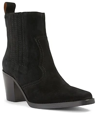 Suede Western Ankle Boots