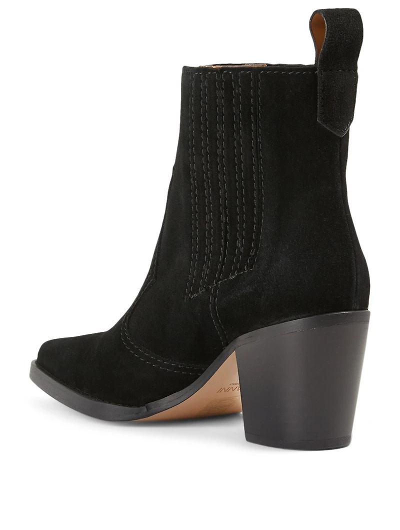 Suede Western Ankle Boots