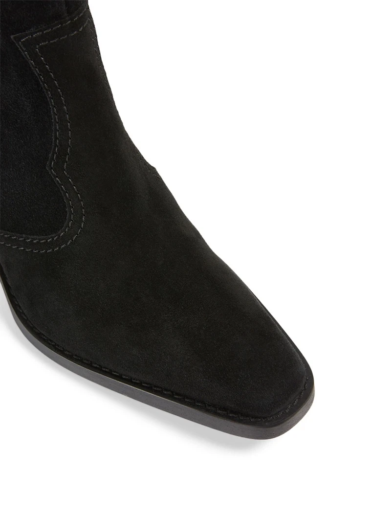 Suede Western Ankle Boots