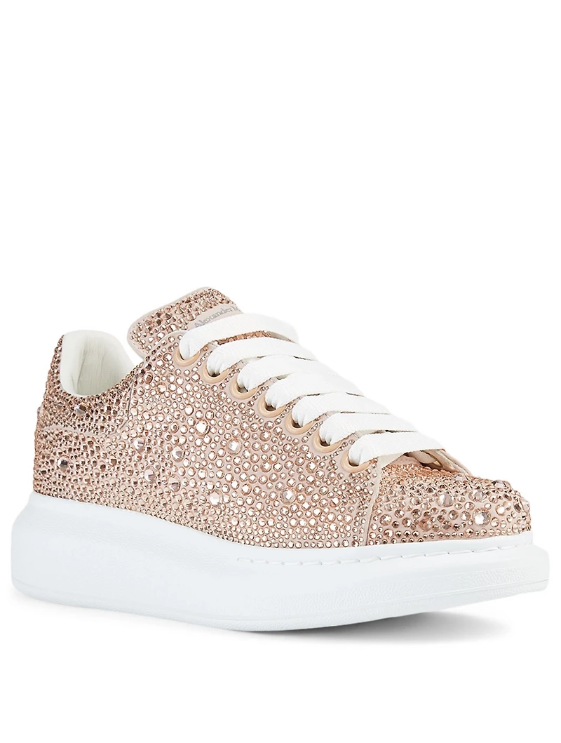 Oversized Crystal Suede Sneakers