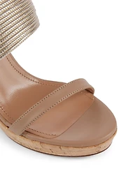 Rendez Vous 105 Leather Wedge Sandals