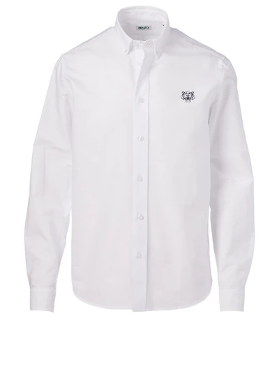 Cotton Shirt With Tiger Crest