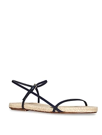 Bare Leather Espadrille Sandals